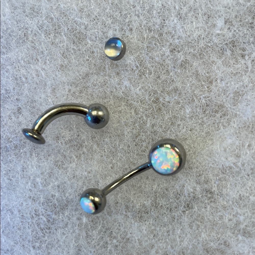 Implant grade titanium jewelry: moonstone and faux opals!